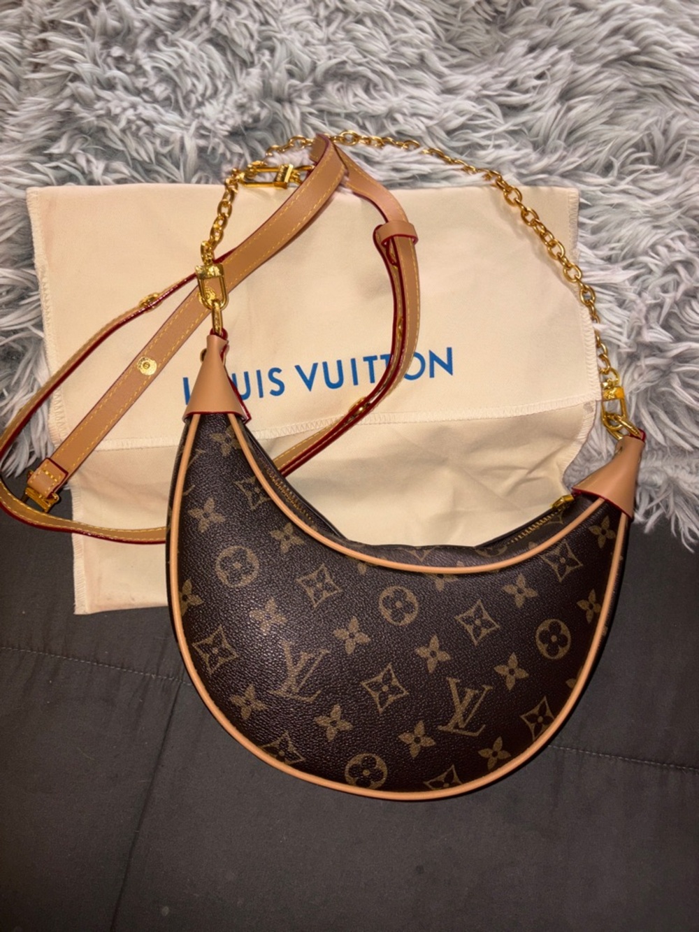 Brown Monogram Crescent Shoulder Bag & Crossbody - Picture 2 of 4